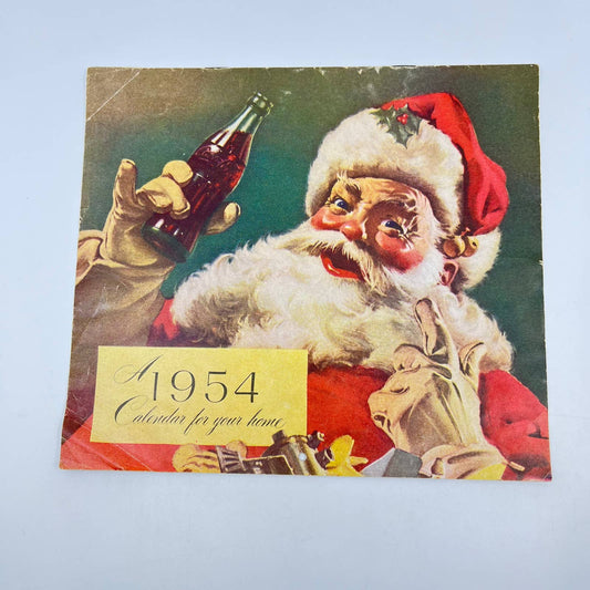 1954 Coca Cola Coke Calendar Santa Claus Cover D8