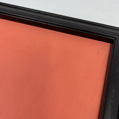 Framed Original Abstract Art Painting "Cherry Limeade" Acrylic on Glass 9x11 TI5