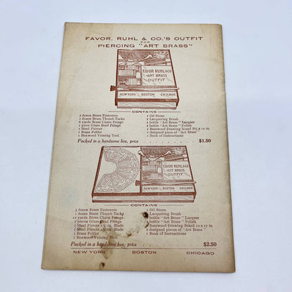 1905 How To Use Art Brass For Making… Catalog Geo W. Davis Rochester NY TF7