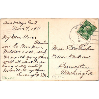 1911 Bullfighting Matador San Diego CA Original Postcard P1-14-2