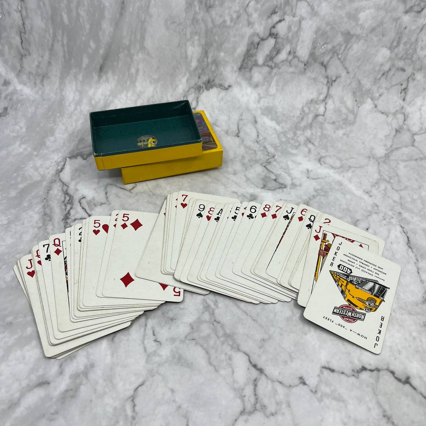 1948 North Western Railroad COMPLETE Deck of Playing Cards 100th Anniversary TB5