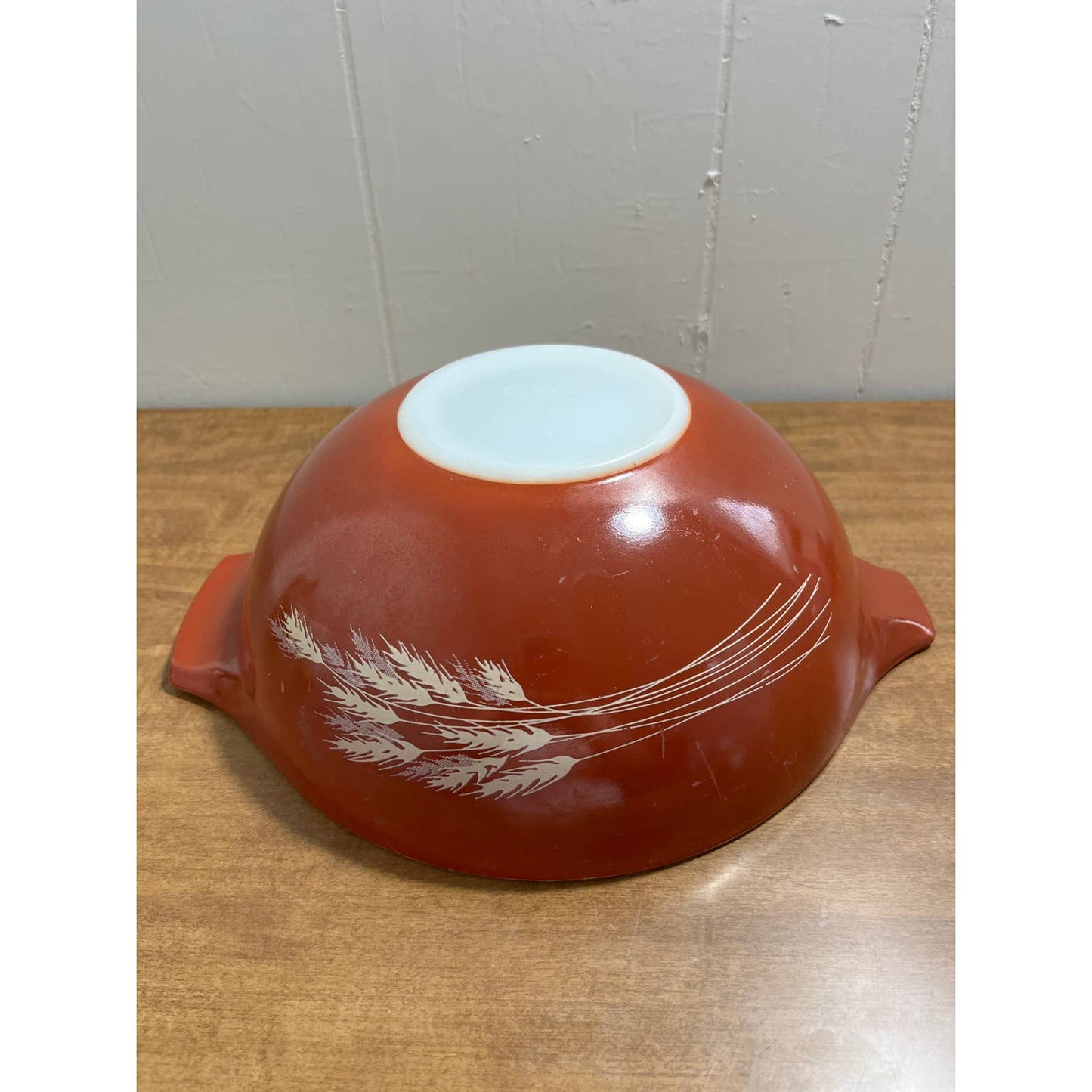 Vintage Pyrex Autumn Harvest Wheat 444 Cinderella Mixing Bowl 4 Quart 13” TH3