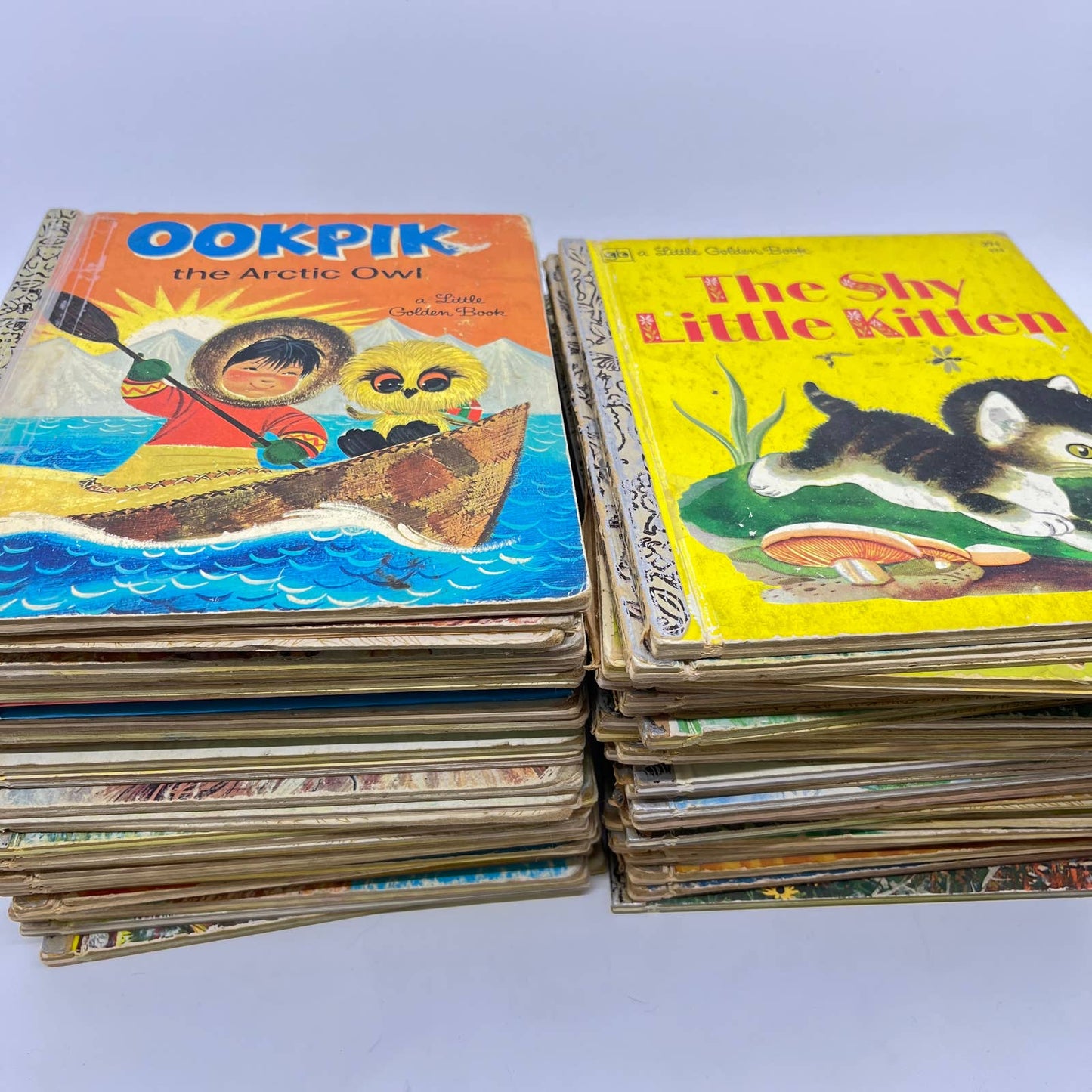 Huge Lot of 48 Vintage Golden Books Mostly 1950s-1980s