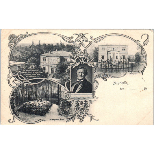 1906 German Postcard Bayreuth Hugo Rothmaier Original Postcard P2-1