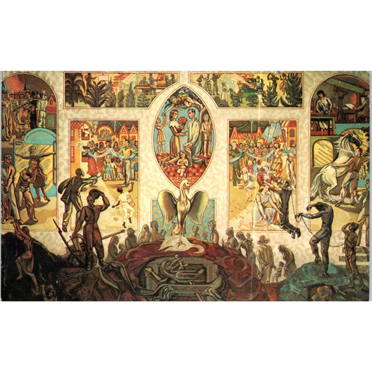 United Nations Security Council Chamber Mural Original Postcard TK1-P18