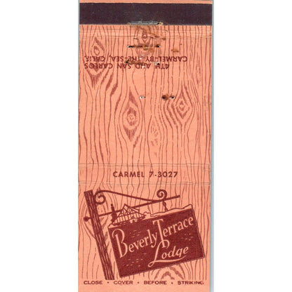 Beverly Terrace Lodge Carmel-By-The-Sea CA Advertising Matchbook Cover MM10-3