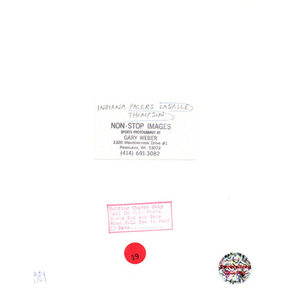 1989 Press Photo Basketball NBA Indiana Pacers LaSalle Thompson 8x10" AD3