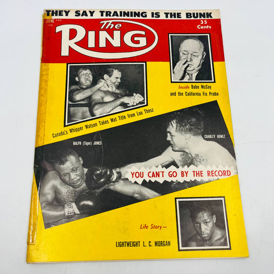 1956 June - The Ring Boxing Magazine Whipper Watson Lou Thesz Babe McCoy TA5