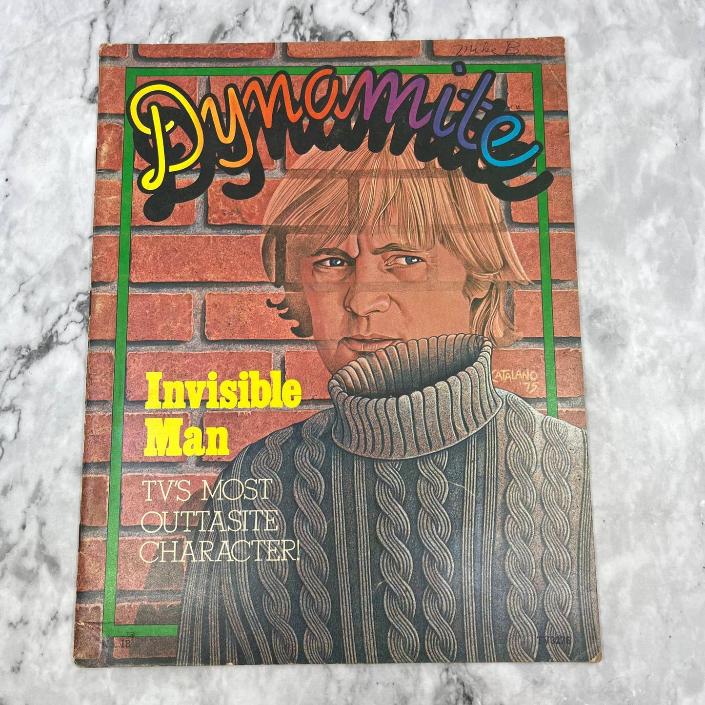 ORIGINAL Vintage 1975 Dynamite Magazine #18 Invisible Man David McCallum TJ4