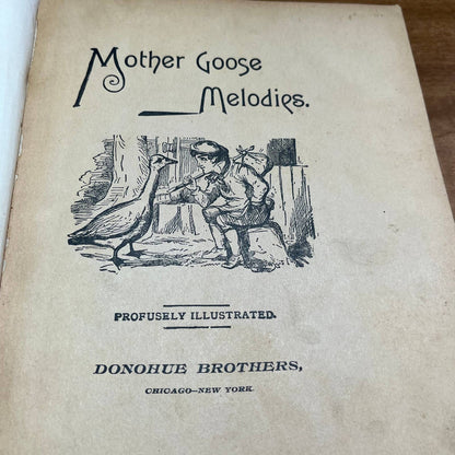 Antique Victorian c1890 Children’s Book Mother Goose Melodies TH7