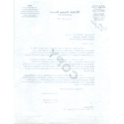 South Dakota Senator Karl Mundt Official Letterhead Memo Copy 1967 B11