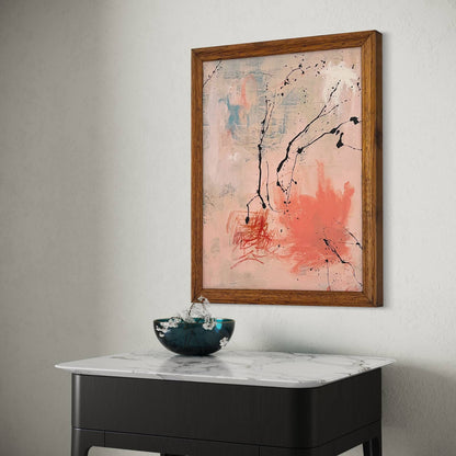 Original Framed Mixed Media Abstract Art Painting 17x13 “Exit Stage Left” w/ COA
