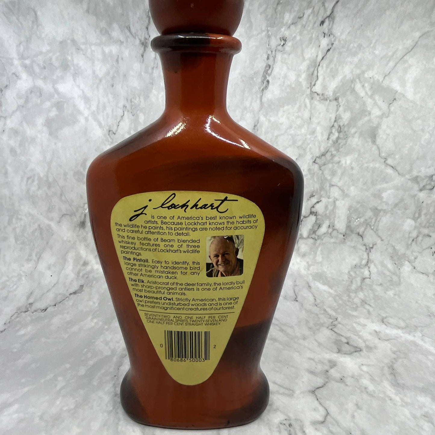 Vintage Jim Beam Kentucky Whiskey Empty Decanter Elk Artwork James Lockhart TI7