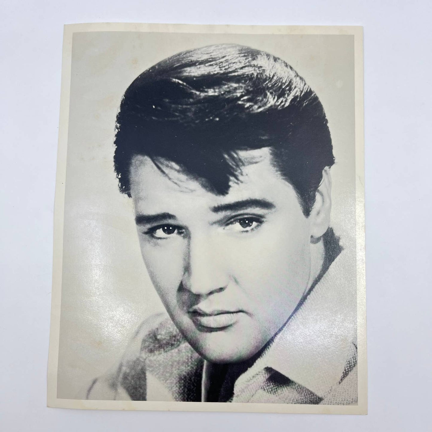Vintage Elvis Presley Head Shot Portrait Black & White 8x10 AB4-2