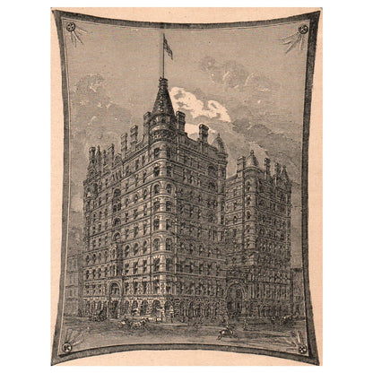 Pullman Building Chicago Illinois 4.5x6" Original Engraving 1899 TJ8-7