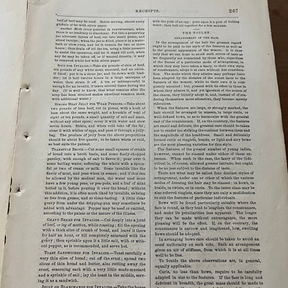 1861 Original Recipes (Receipts) Soups, Sandwiches Godey's Lady's Book D4-5