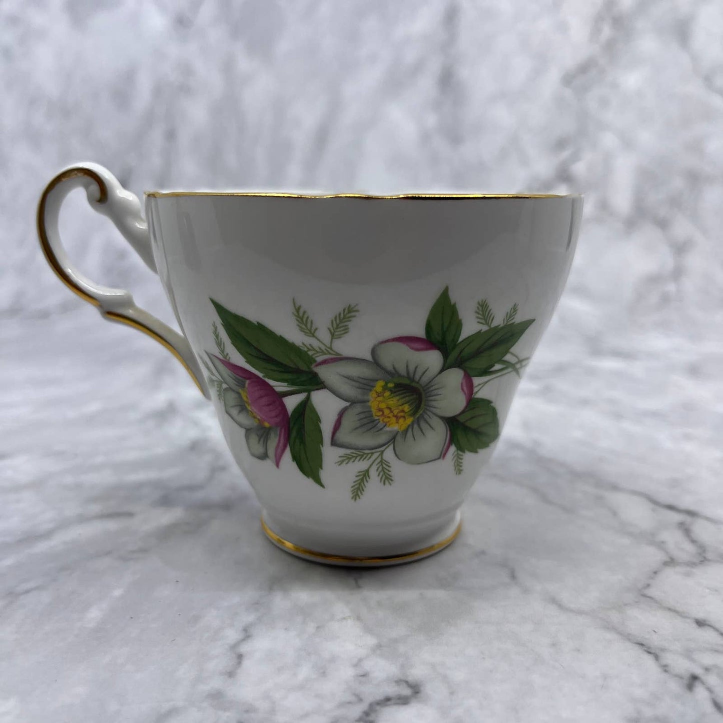 Vintage Regency English Bone China Tea Cup Christmas Rose TA1