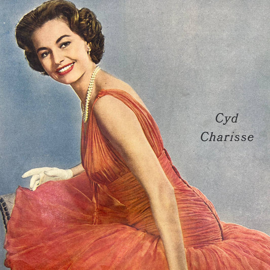 1959 CYD CHARISSE Sunday New York News Coloroto Magazine Cover Only FL4