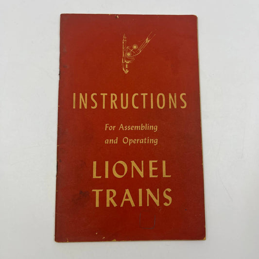 1947 Lionel Trains Instructions For Assembling and Operating Red Cover TG2