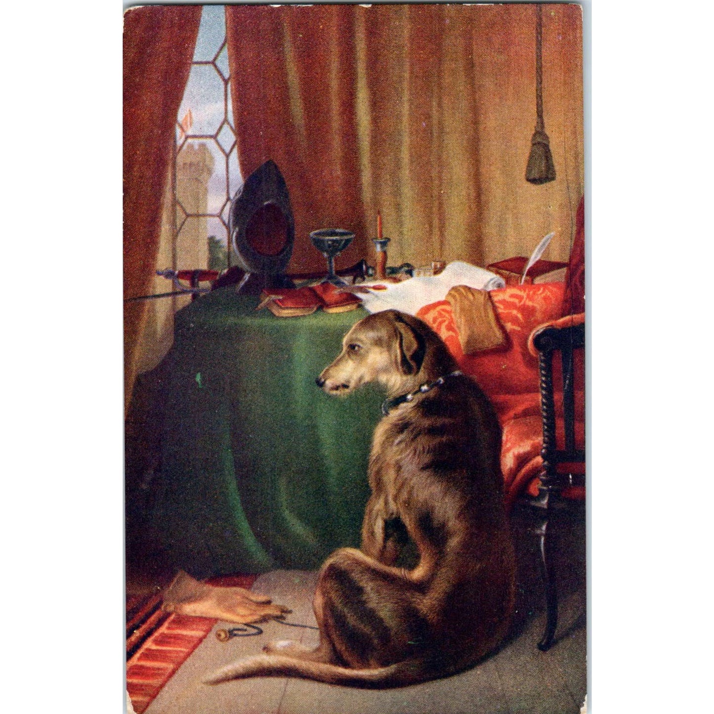 High Life Sir Edwin Henry Landseer Dog Painting Original Postcard TK1-27