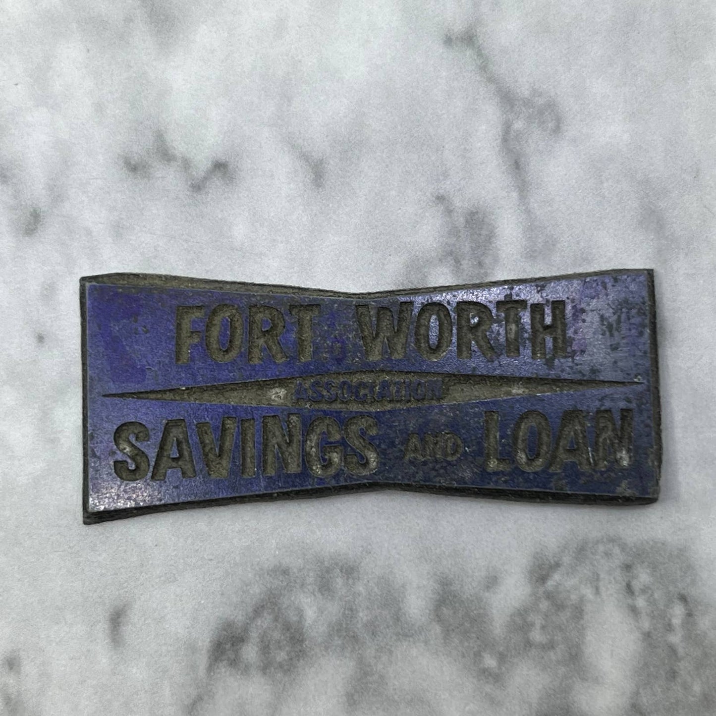 Vintage Letterpress Printers Block Plate Fort Worth Savings and Loan SE828