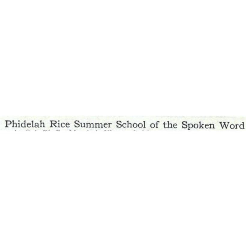 Phidelah Rice Summer School Martha's Vineyard MA - 1921 Original Ad TJ7-S6