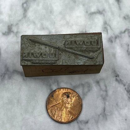 Vintage Printing Letterpress Printers Block Plate Ludwin Realtors/Insurors TJ51