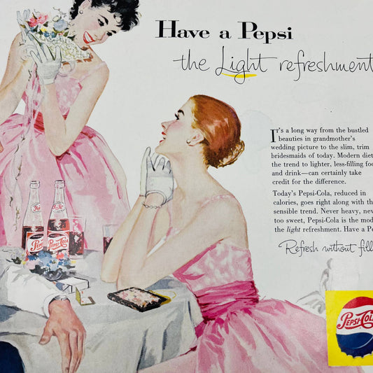 1957 Pepsi Cola Soda Pop Original Print Ad 10x13.5” TA8