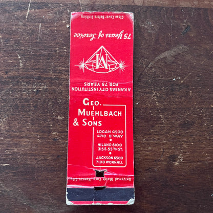 Geo. Muehlbach & Sons Grocers Kansas City MO Advertising Matchbook Cover MM9-1