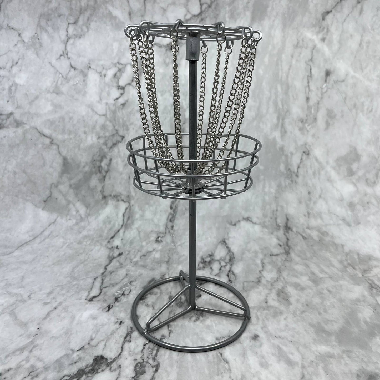Miniature Metal Desktop Disc Golf Basket - 9 3/4" TH1