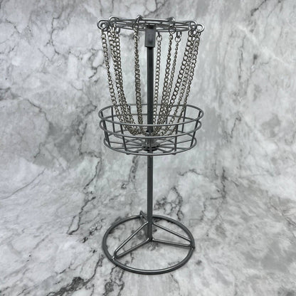 Miniature Metal Desktop Disc Golf Basket - 9 3/4" TH1
