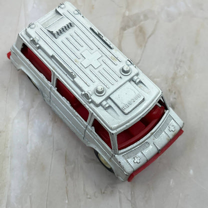 Vintage Tootsie Toy 4" White “Rescue Van” Ambulance Vehicle Made In USA TC5-S2