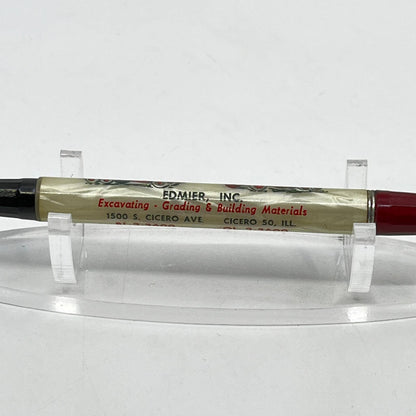 Vtg Mechanical Pencil Celluloid Marble Edmier Excavating Cicero Ave Chicago SD7