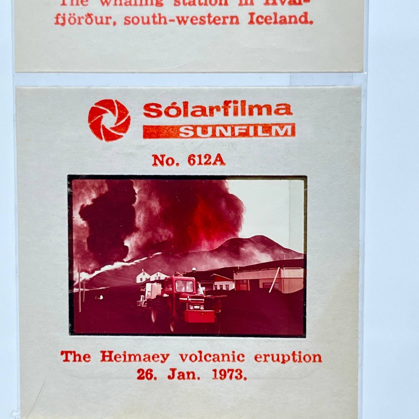 1970s Reykjavik Iceland Solarafilm Slide Set Heimaey Eruption Whaling NOS SC6