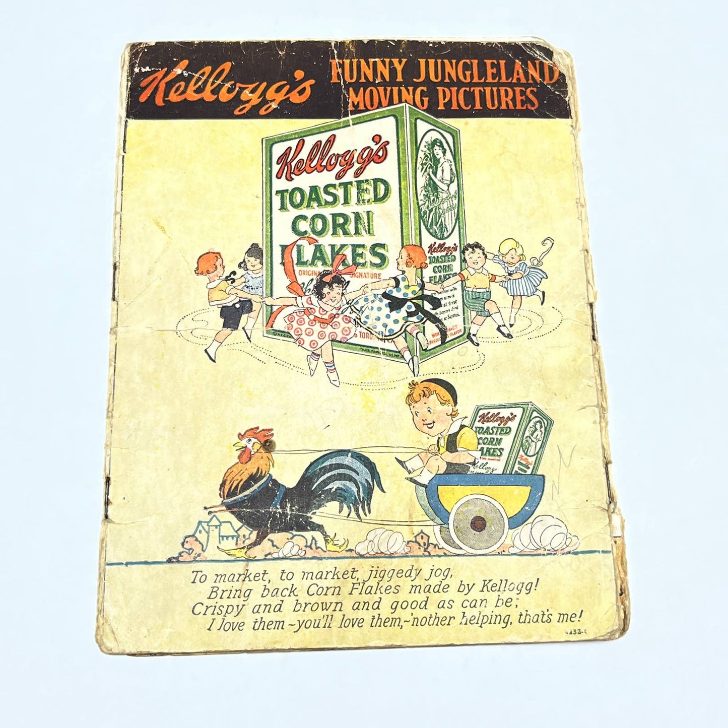 1909 Kellogg's Funny Jungleland Moving Pictures Children's Booklet Premium TG6