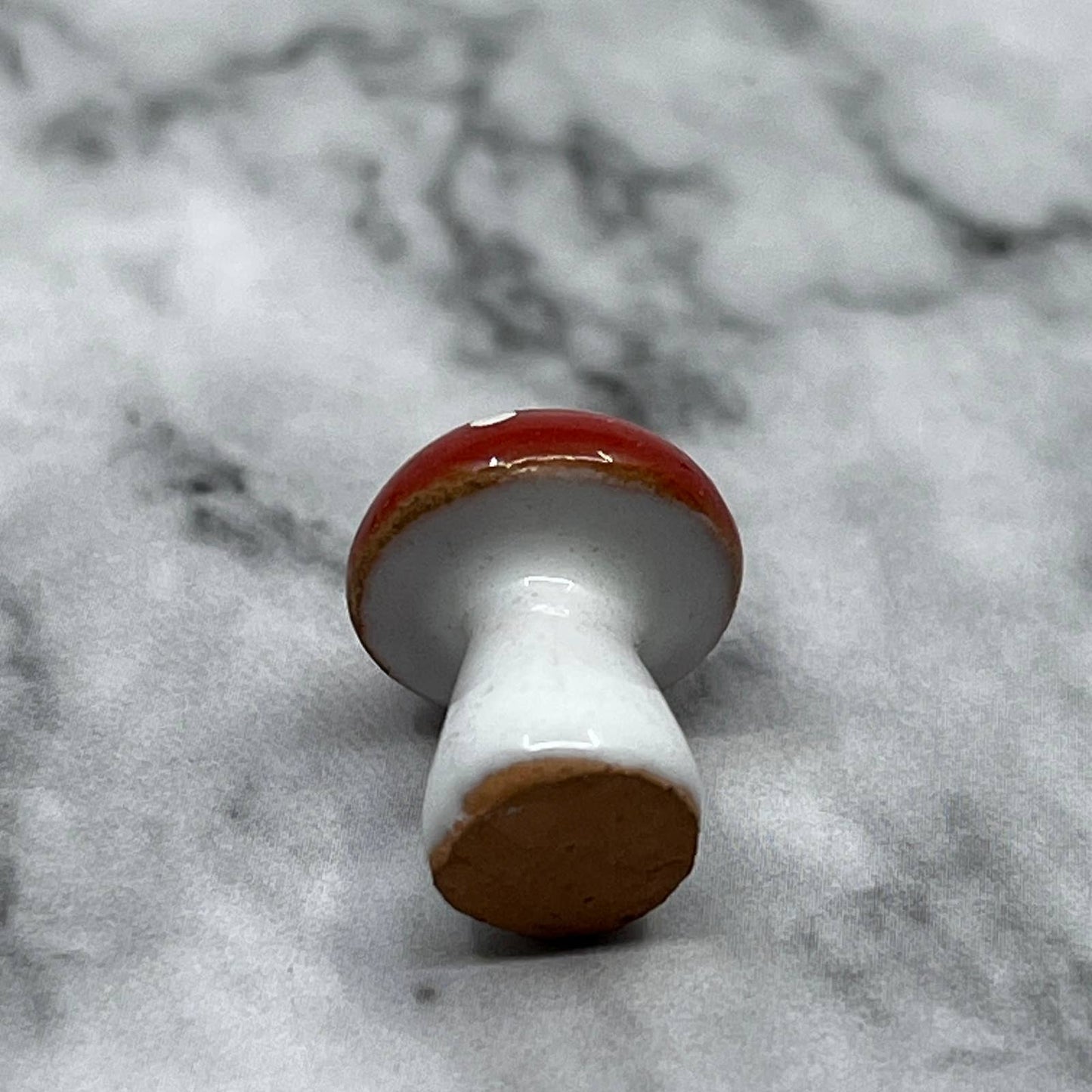 Vintage TINY Hand Painted Ceramic Mushroom Toadstool SA2