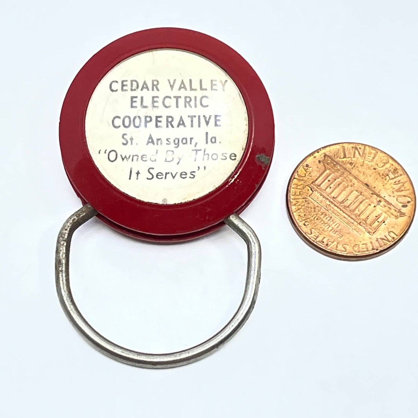 Vtg Key Chain Cedar Valley Electric Cooperative Rural St. Ansgar IA Keychain SD5