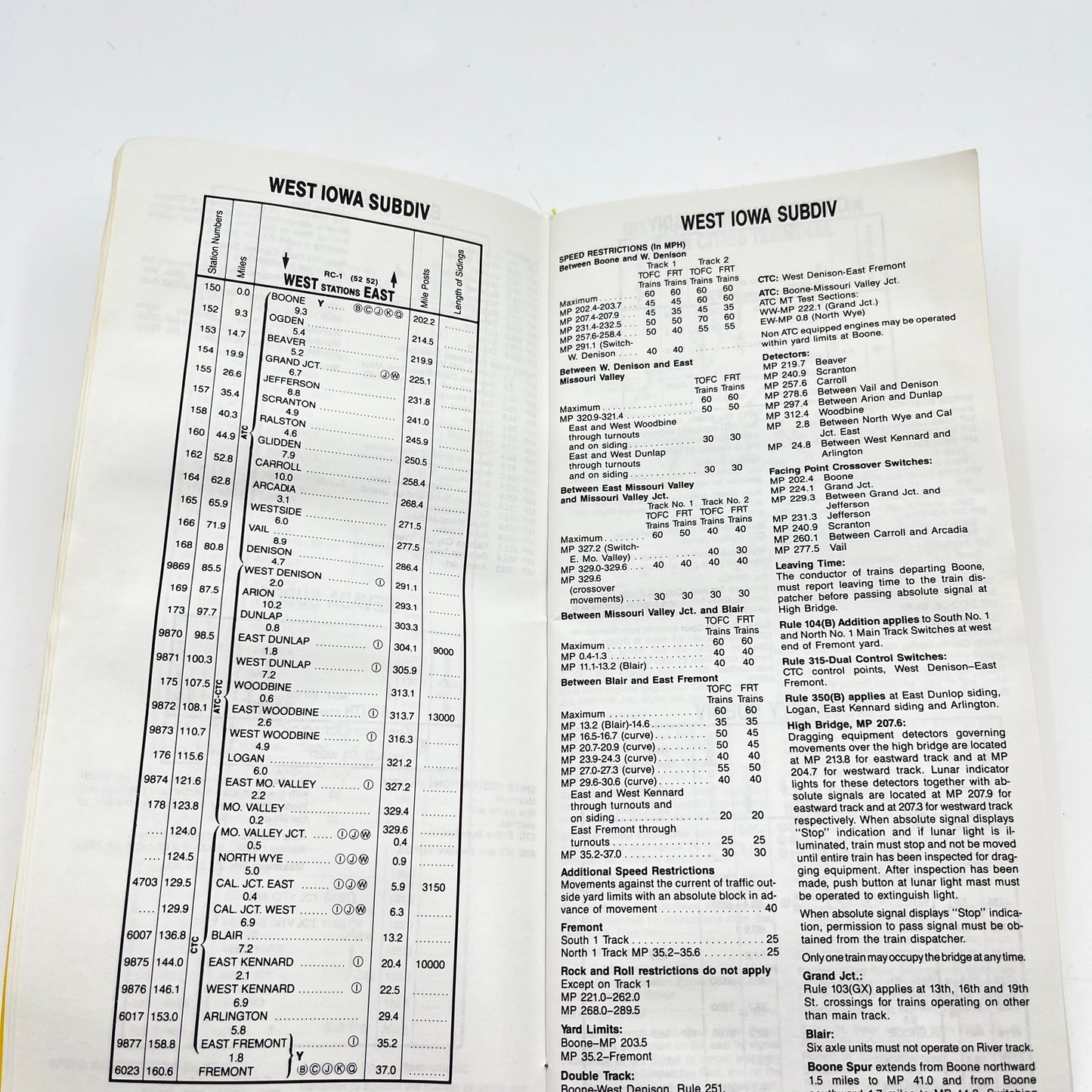 1990 Chicago Northwestern System RR Timetable No. 11 Booklet L4-6