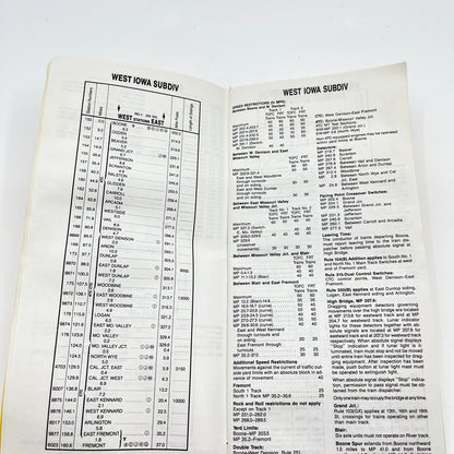 1990 Chicago Northwestern System RR Timetable No. 11 Booklet L4-6