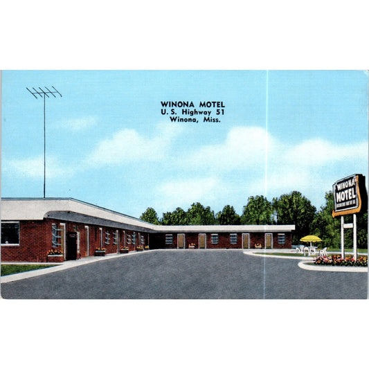 Winona Hotel James Arinder Winona Mississippi Original Postcard P2-4