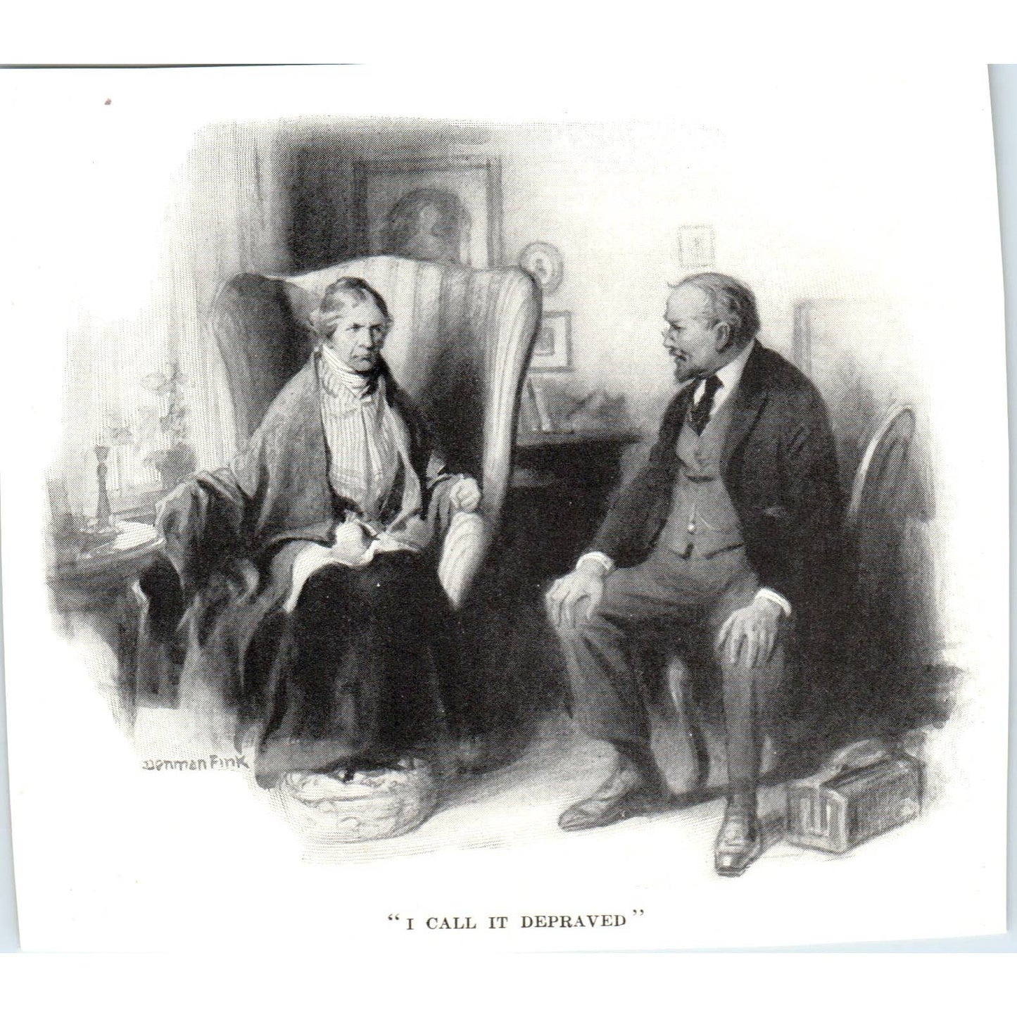 I Call it Depraved Denman Fink - 1921 Original Print TJ7-L