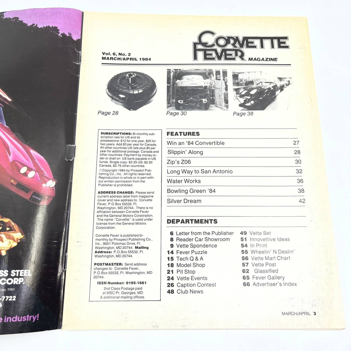 1984 March/April Corvette Fever Magazine '63 Z06 The Legend Lives TG1
