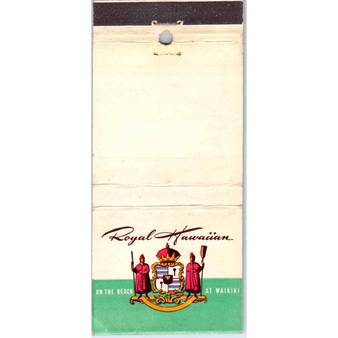 Royal Hawaiian At The Beach on Waikiki Advertising Matchbook Cover MM10-3