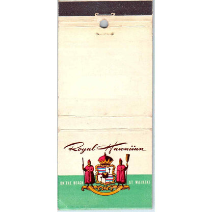Royal Hawaiian At The Beach on Waikiki Advertising Matchbook Cover MM10-3
