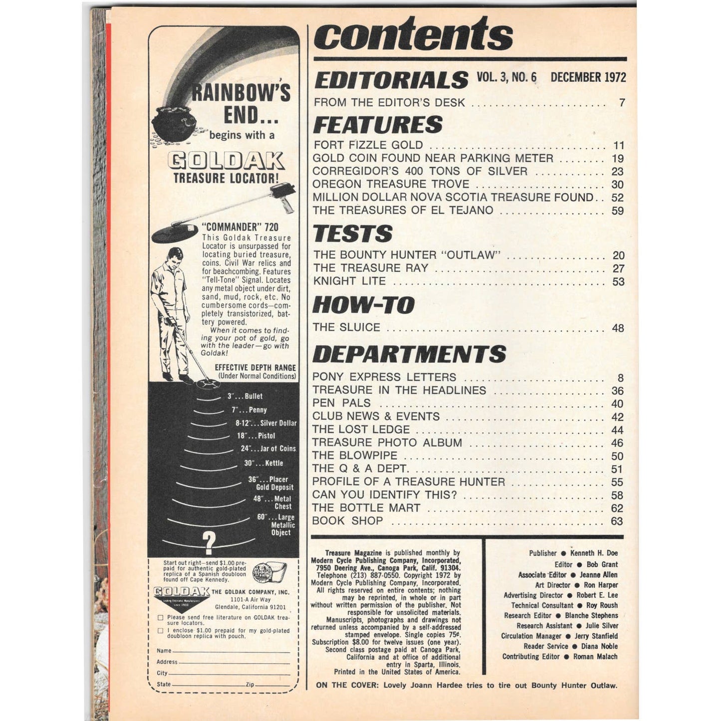 Treasure Magazine - Treasure Hunting Gold Mining Metal Detecting Dec 1972 M4