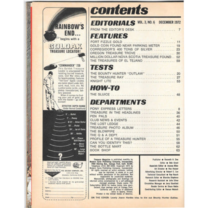 Treasure Magazine - Treasure Hunting Gold Mining Metal Detecting Dec 1972 M4