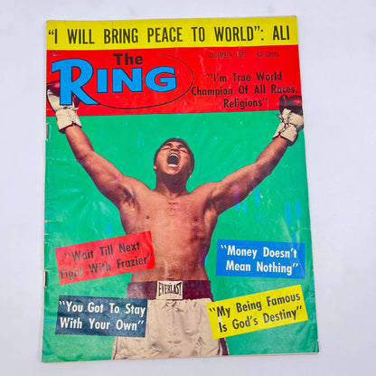 1972 The Ring Magazine December Muhammad Ali Cassius Clay TF6