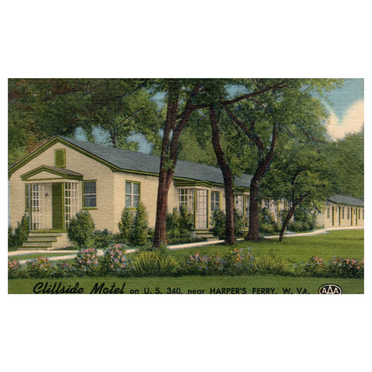 Cliffside Motel AAA Harper's Ferry West Virginia - Postcard TJ8-2