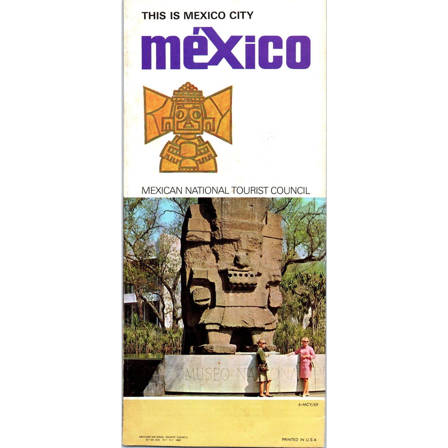 1960s This is Mexico City, Mexico Tourist Fold Out Brochure SF3