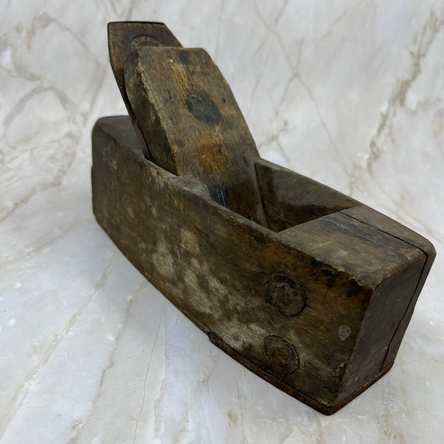 Primitive W.K. & C. Peace Sheffield England Wood Coffin Block Plane 8.5” TI7